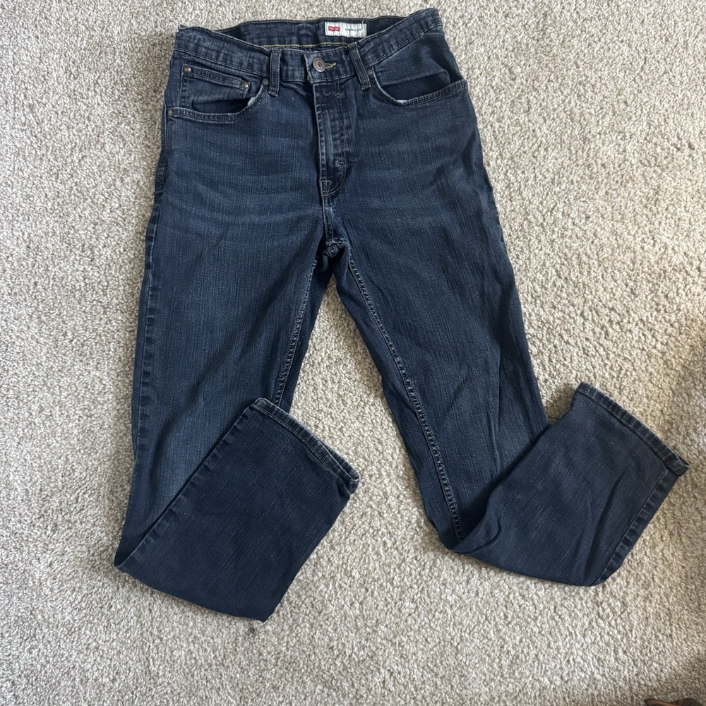 Wrangler Dark Blue Jeans Men's 30 X 30 Straight Fit Stretch